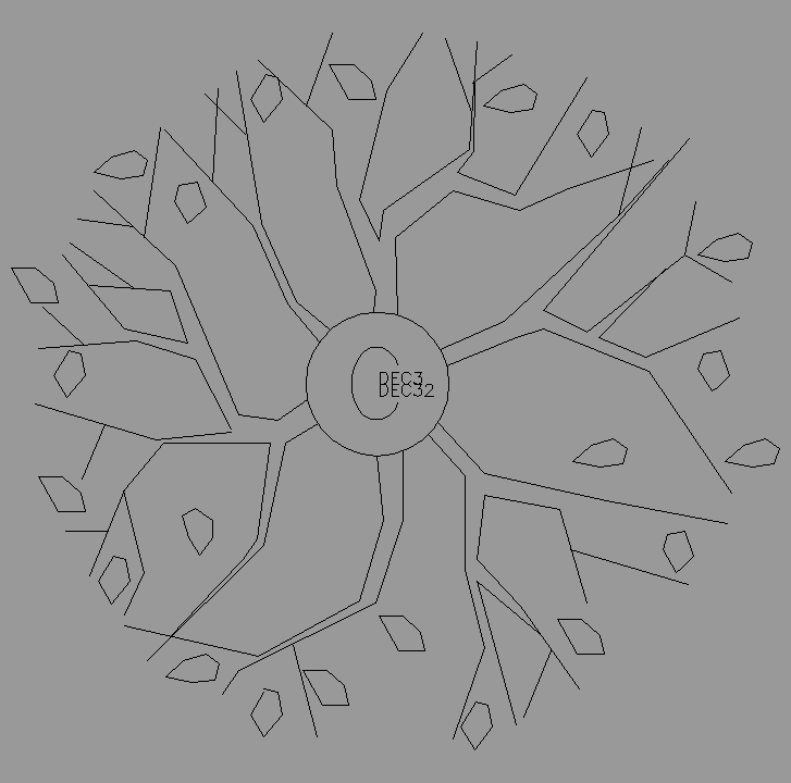 Bloque Autocad Vista de Árbol en Planta